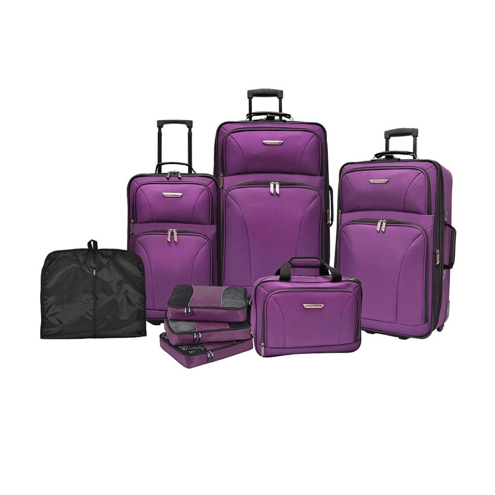 purple suitcase set