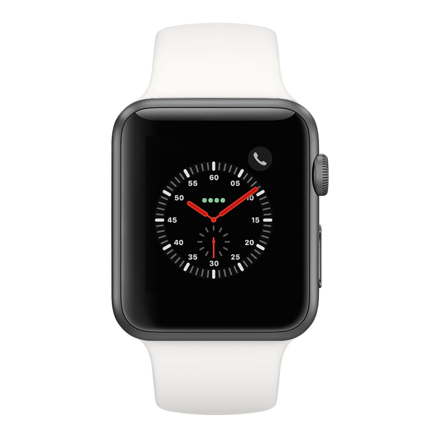 apple watch space gray white band